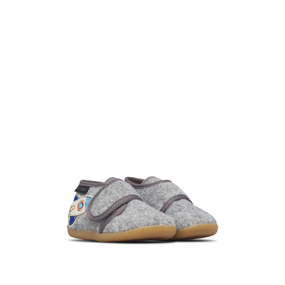 Pantoufles en tissu BEXO gris-, NATURINO
