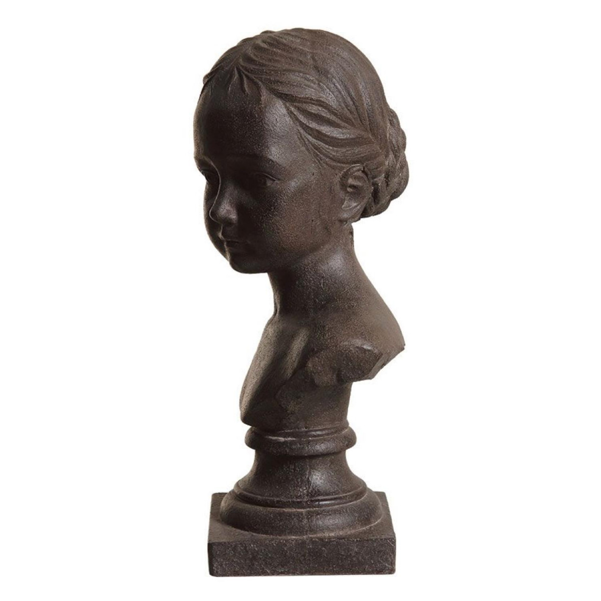 Statue buste jeune fille - CHARME marron, INTERIOR'S