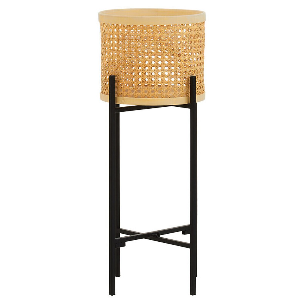 58cm Small Rattan Planter with Metal Stand natural, SO'HOME