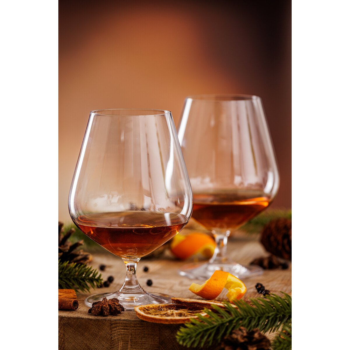 Set of 2 Kings Brandy Glasses glass, RAVENHEAD