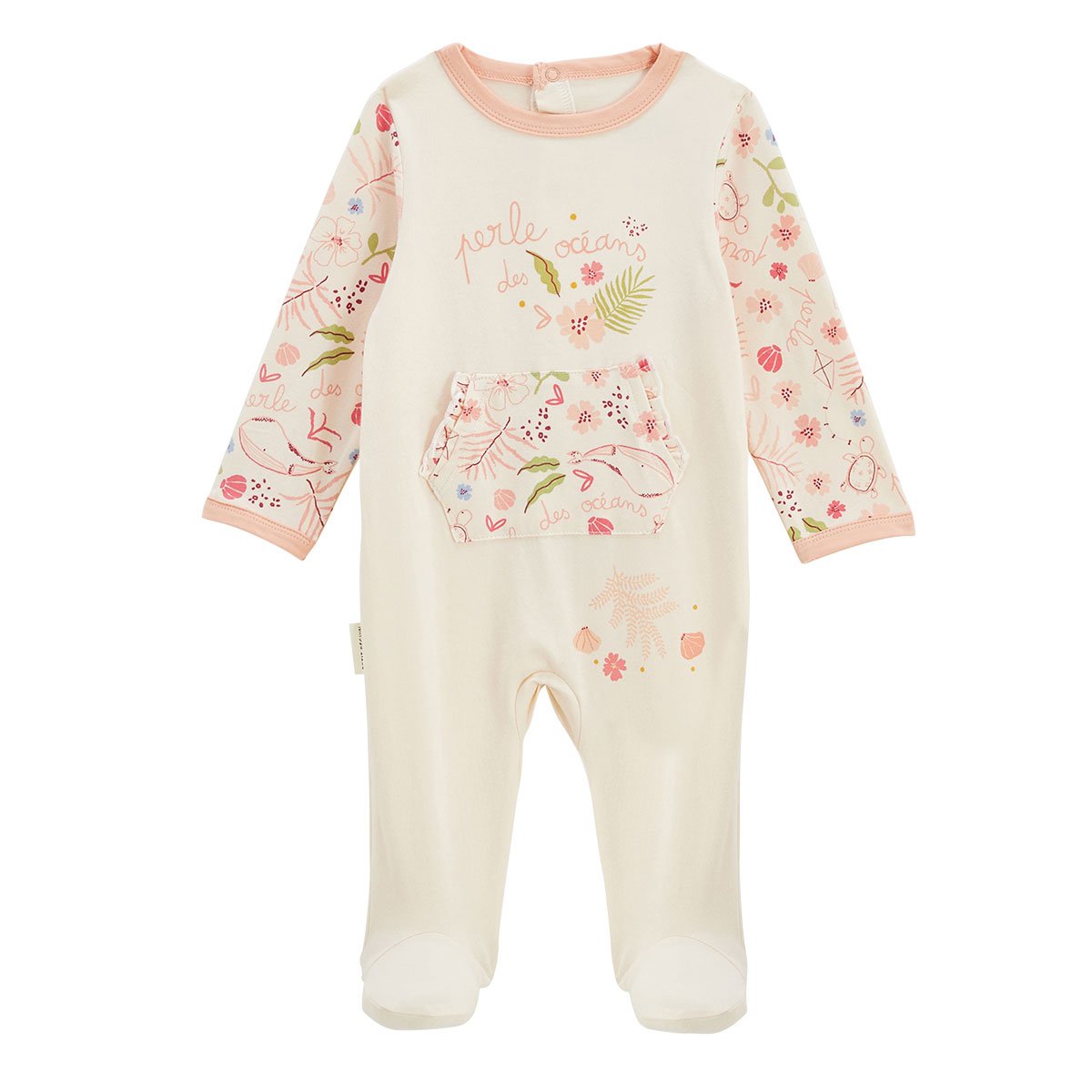 Lot de 2 pyjamas bébé Santa Giulia corail, PETIT BEGUIN