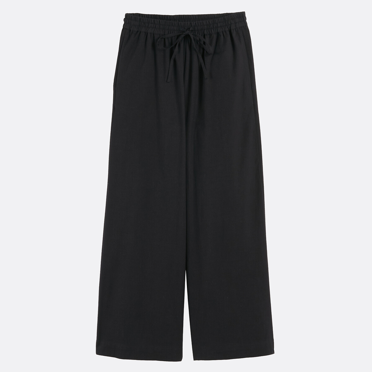 Pantaloni larghi con vita elasticizzata nero , LA REDOUTE COLLECTIONS