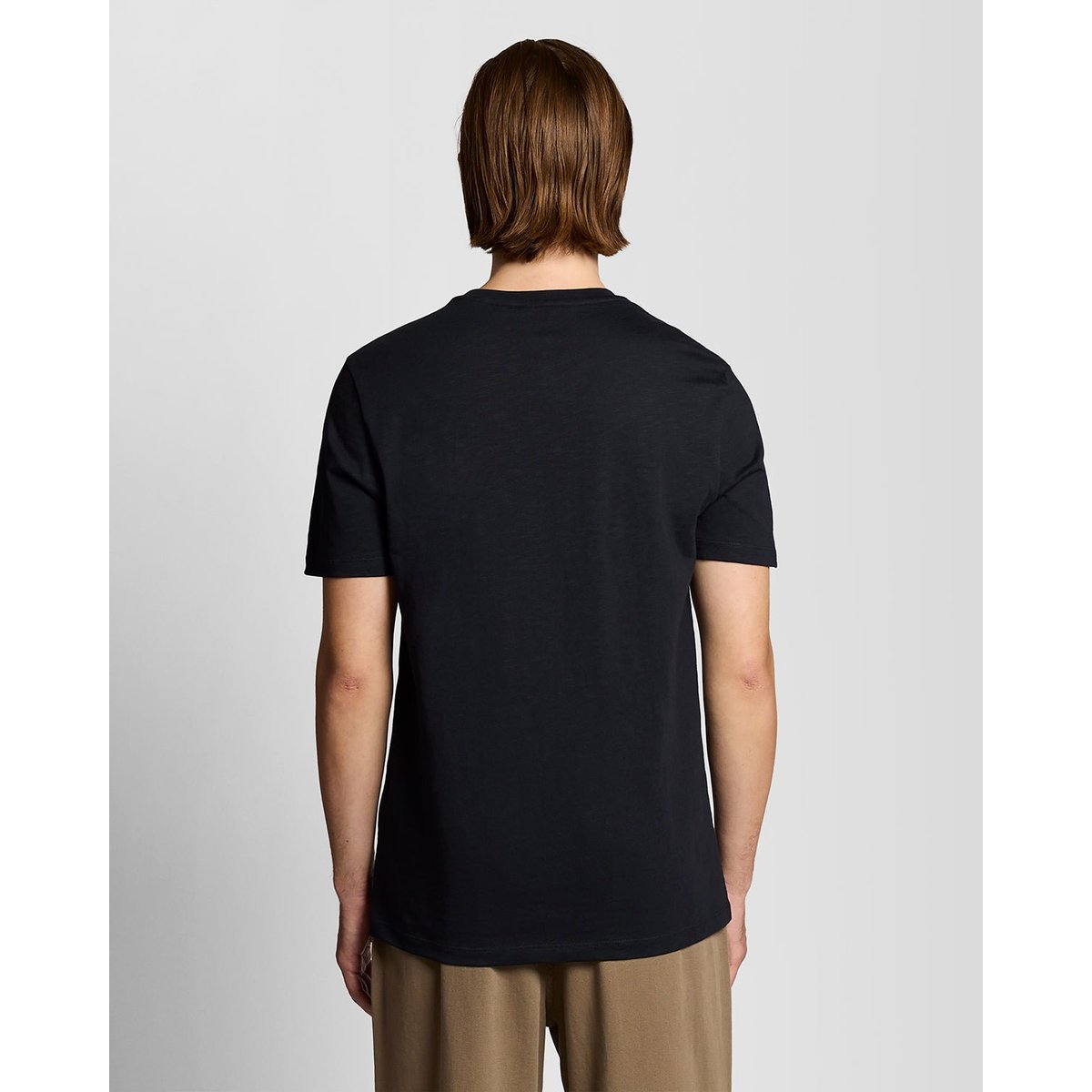 T-shirt en coton fin slub noir jais, LYLE & SCOTT