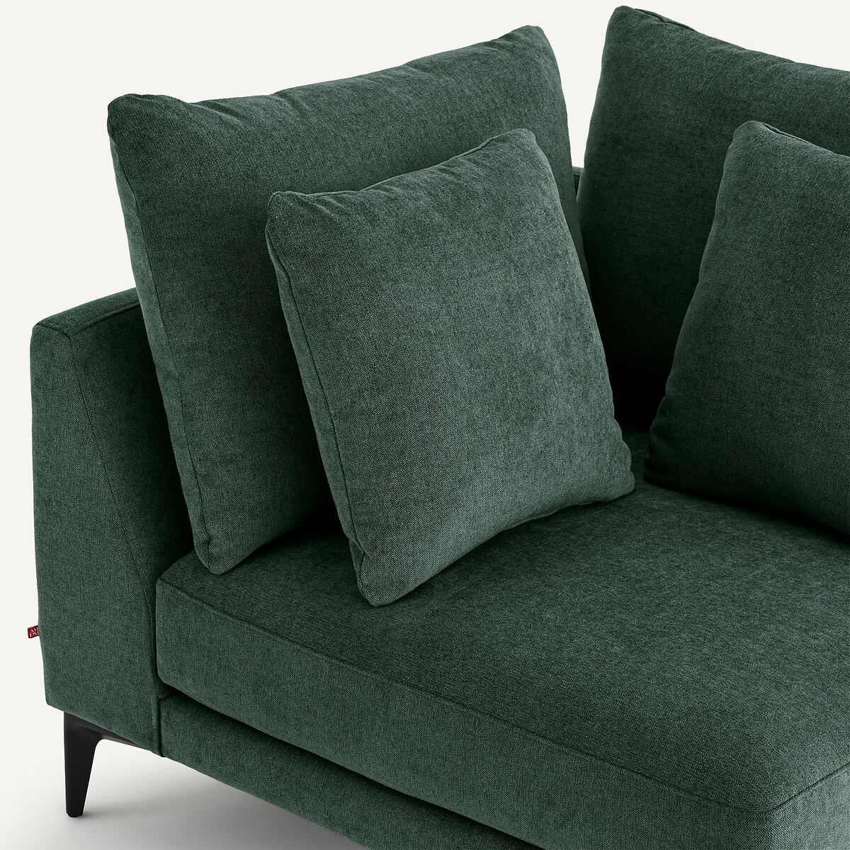 Ecksofa aus Polyester-Mischgewebe, MODERNISTE, Design Emmanuel Gallina blaugrün, AM.PM X EMMANUEL GALLINA