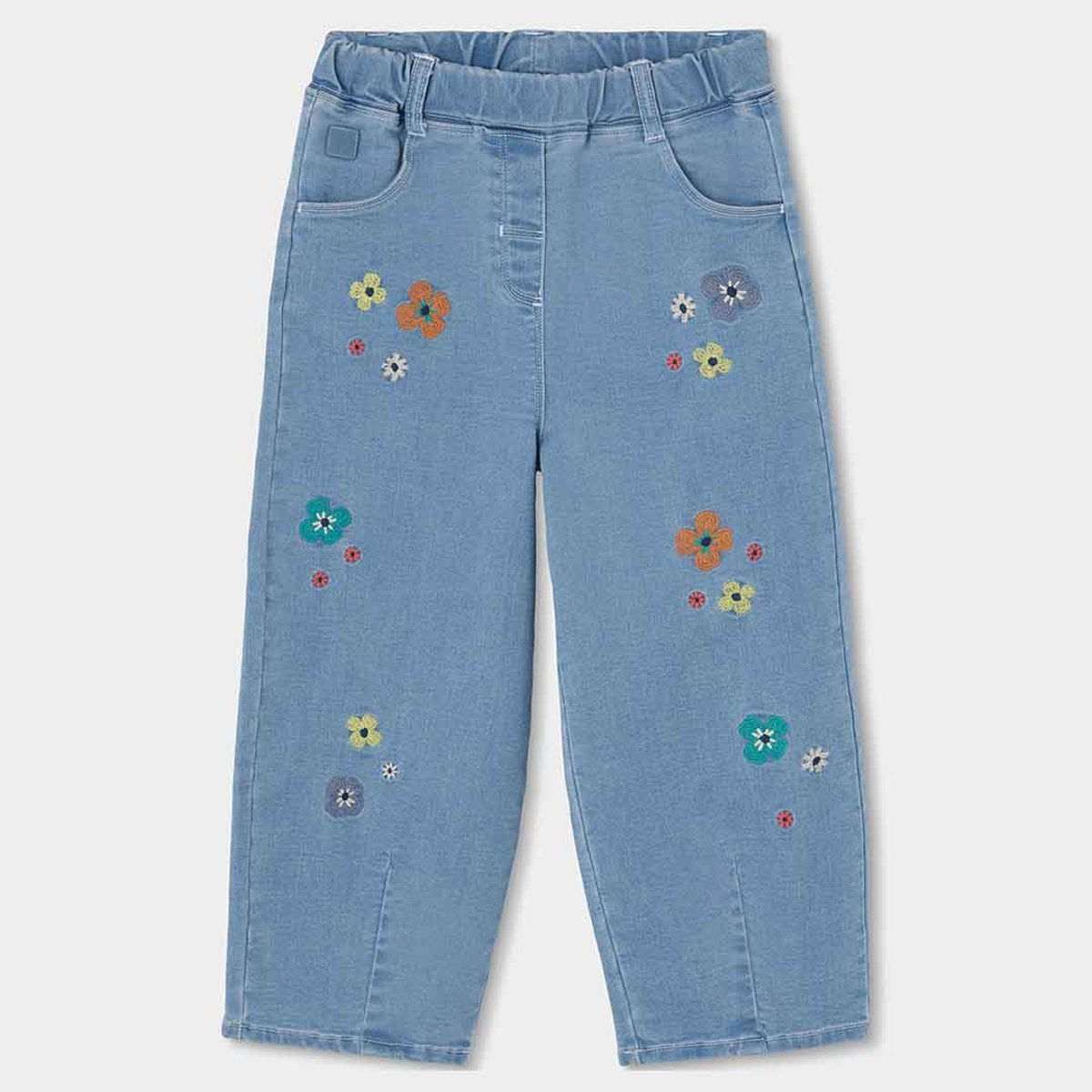 Pantalon fille en denim bleu, BOBOLI
