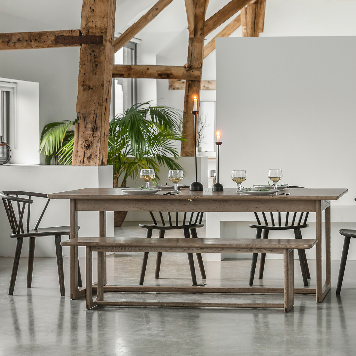 Fallon Smoked Oak Extendable Dining Table (Seats 6-8) smoked oak, ÉDITÉ