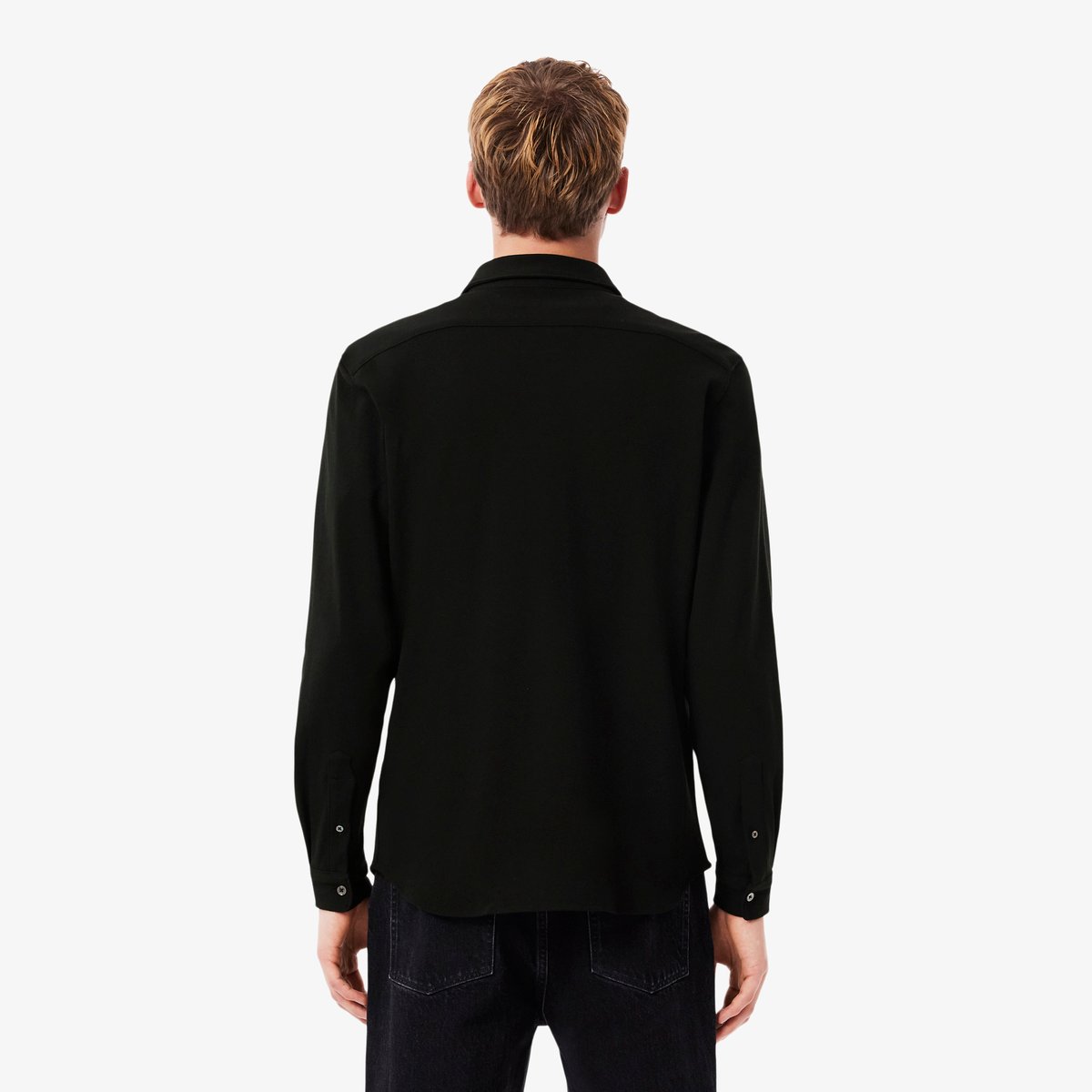 Chemise slim fit Piqué de coton noir-031, LACOSTE