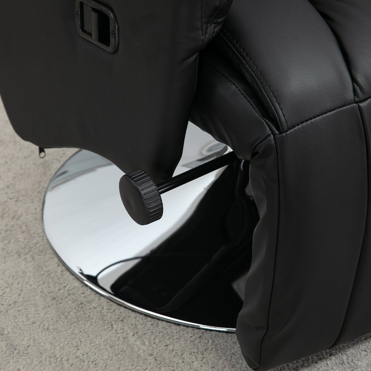 Fauteuil inclinable Polyuréthane Noir noir, HOMCOM
