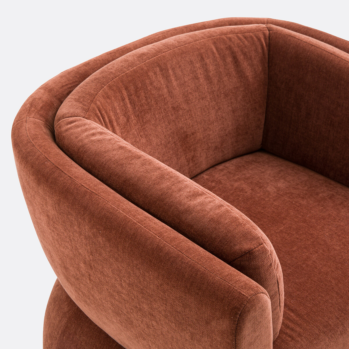 Fauteuil tissu texturé, Hunga terracotta, LA REDOUTE INTERIEURS