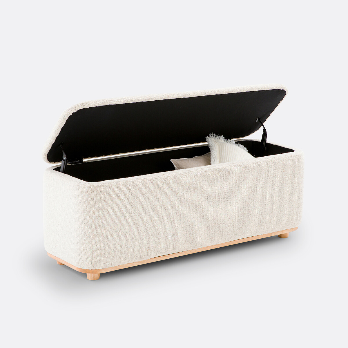 Banc coffre tissu bouclette, Elia ecru, LA REDOUTE INTERIEURS