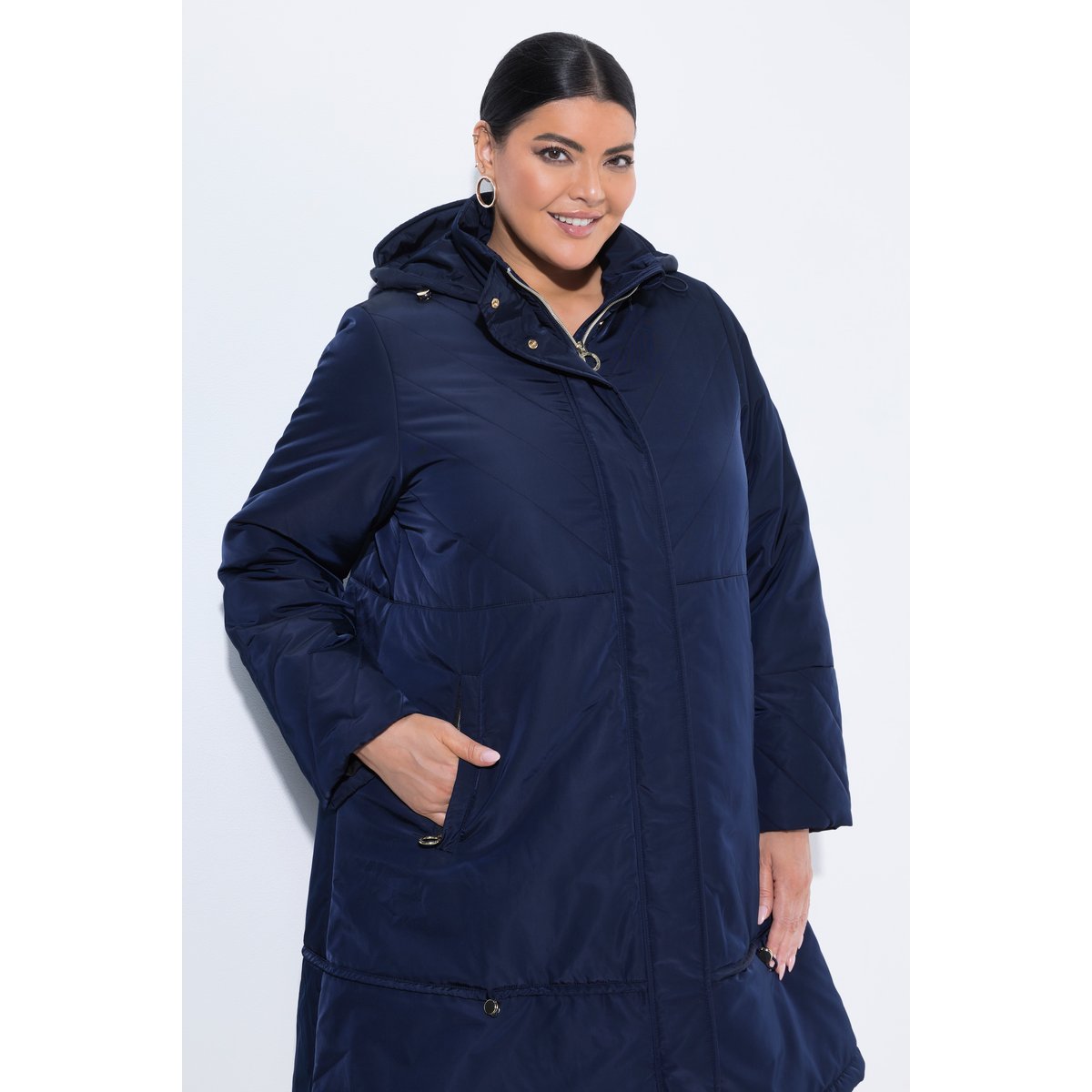 Manteau déperlant, jeu de matelassages marine foncé, ULLA POPKEN