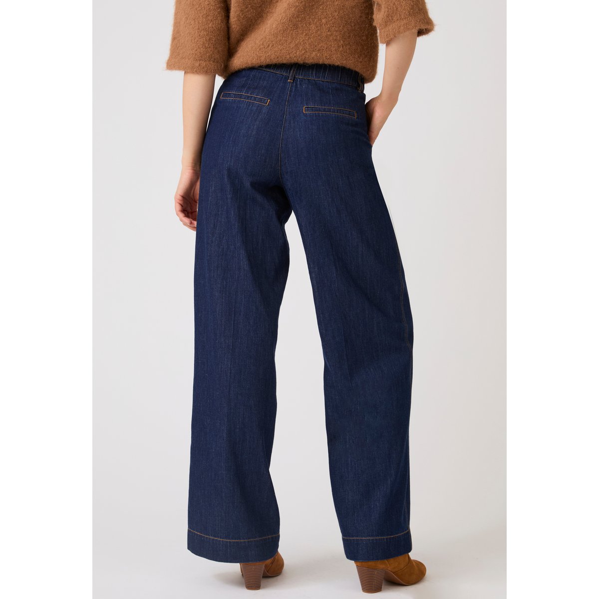 Pantalon denim ample bleu denim foncé, DAMART