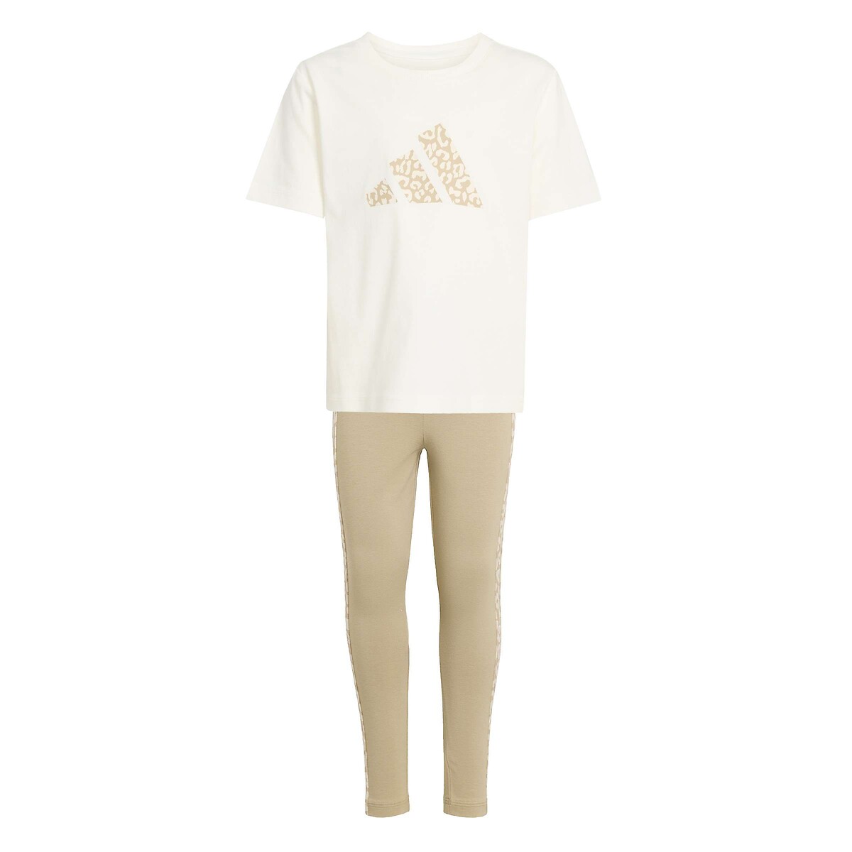 Set aus Shirt und Leggings beige/weiss, ADIDAS SPORTSWEAR
