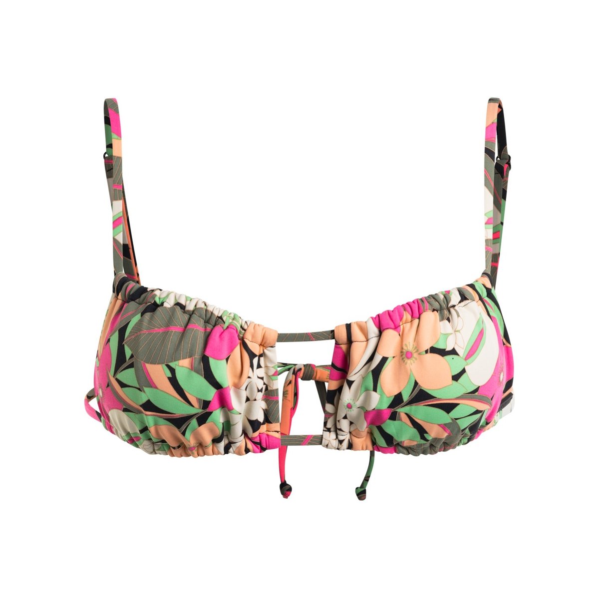 Haut de maillot de bain bikini bralette PRINTED BEACH CLASSICS. noir anthracite palm song s, ROXY