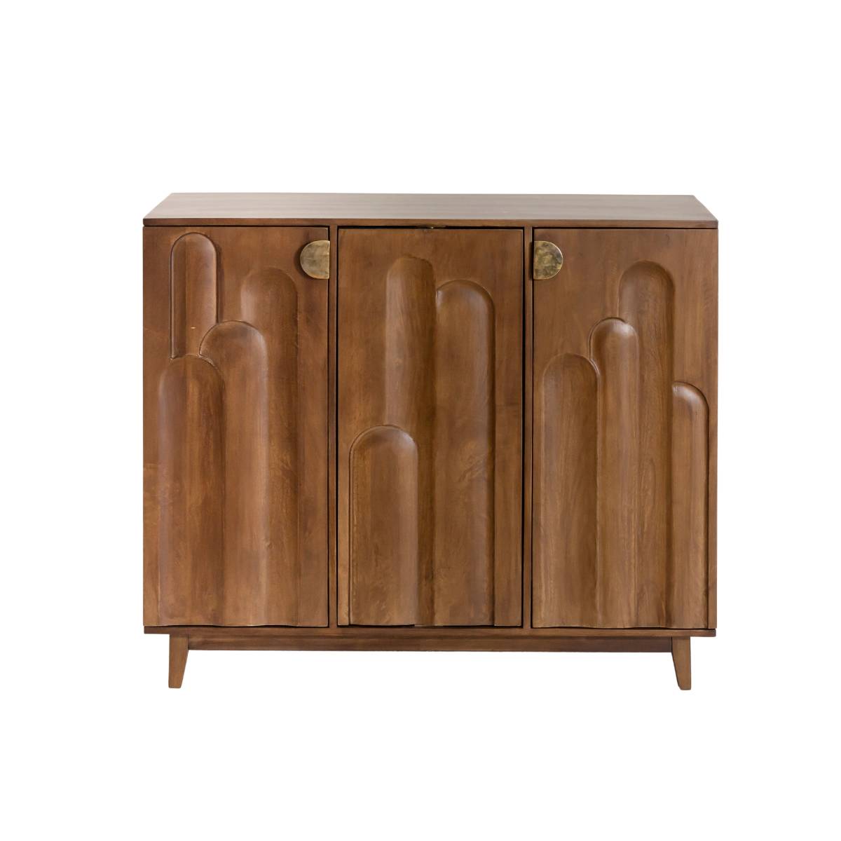 Meuble bar en bois de manguier ELIO bois foncé, MADE IN MEUBLES