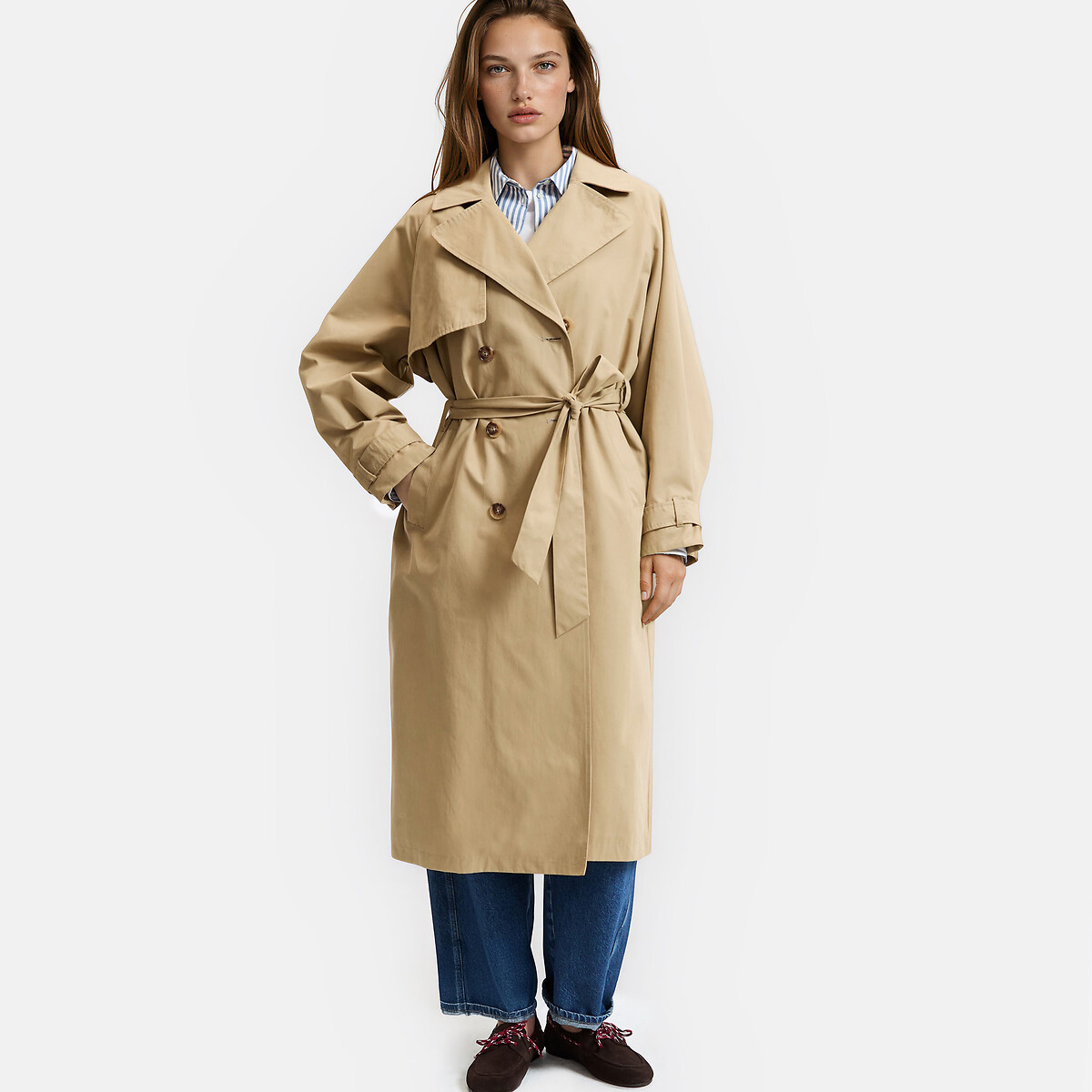 Trench long, Signature EMILE beige, LA REDOUTE COLLECTIONS