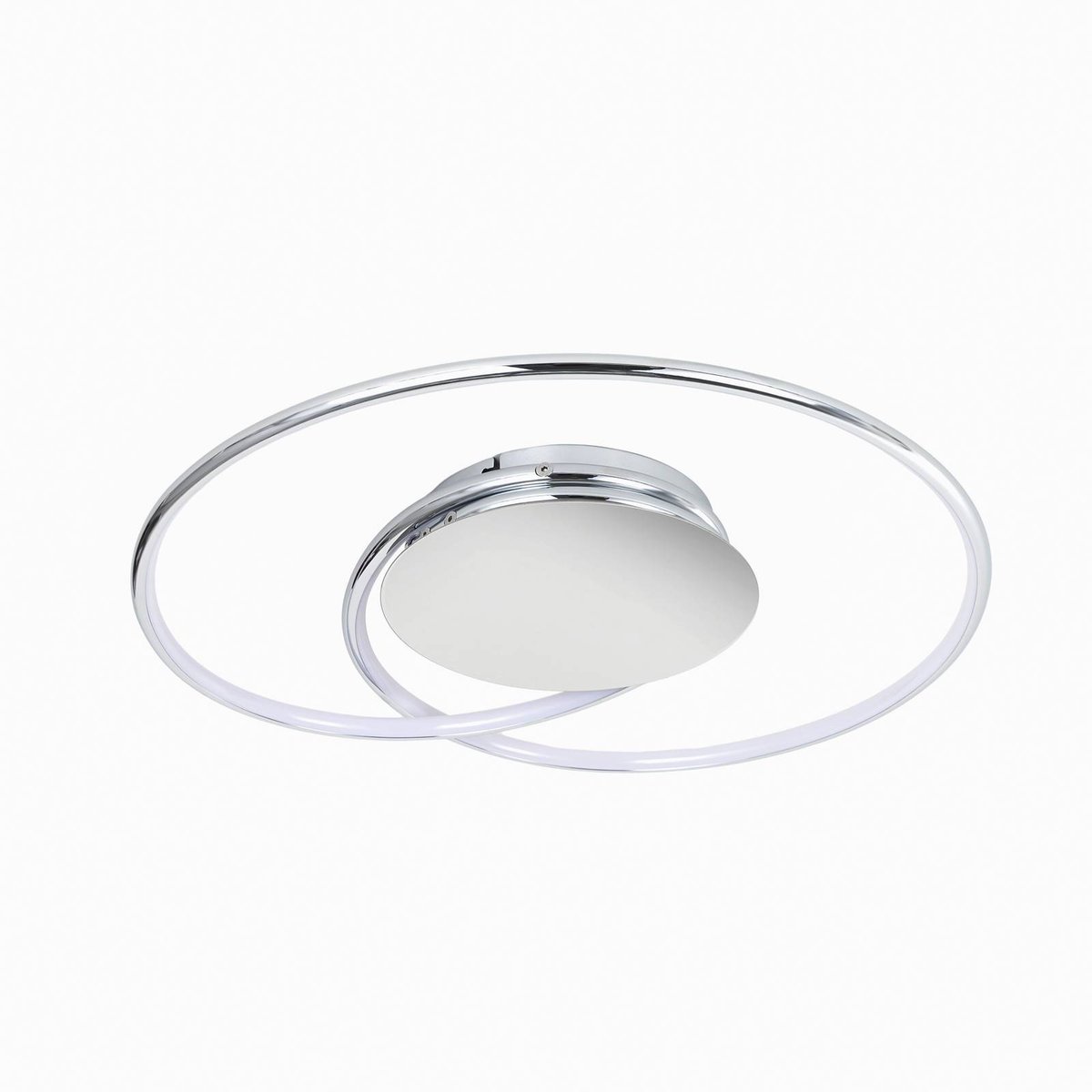 Plafonnier en métal moderneLED, Joline blanc, chrome, LINDBY