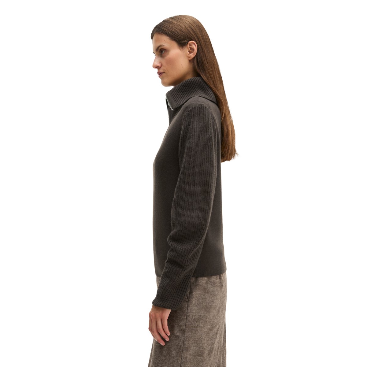 Troyer slim en mélange de laine vierge douce marron, MARC O'POLO
