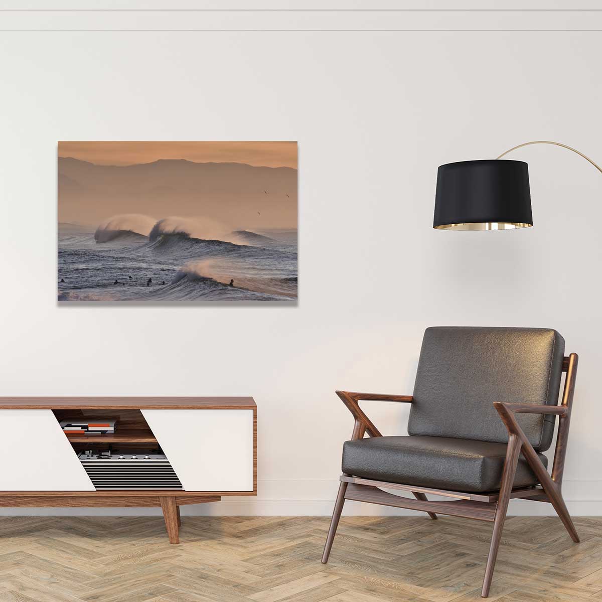 Tableau plage hossegor mouettes au pic tableau alu dibond, HEXOA