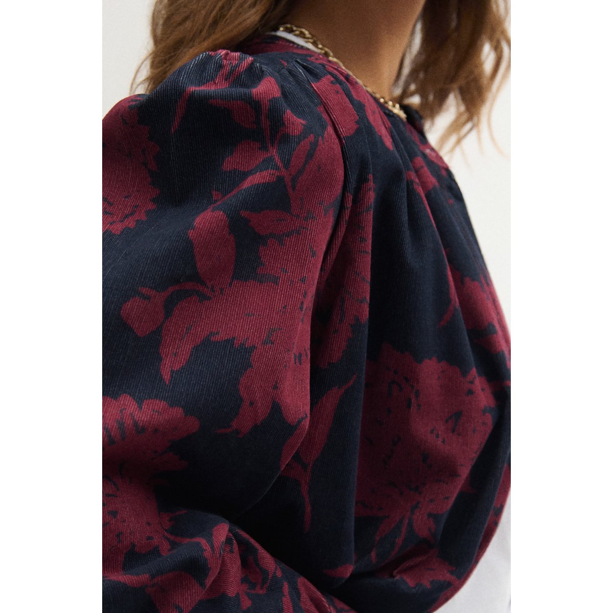 Chemise courte droite col rond COSCANE bordeaux, CAROLL
