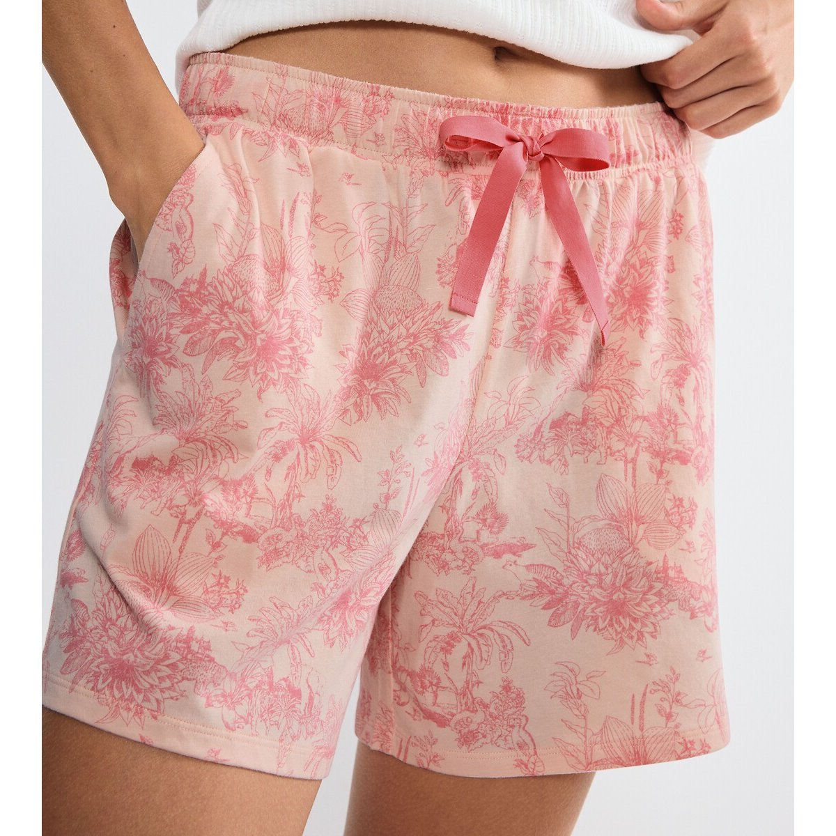 Pantaloncini pigiama MIX & MATCH fantasia a fiori rosa, TRIUMPH