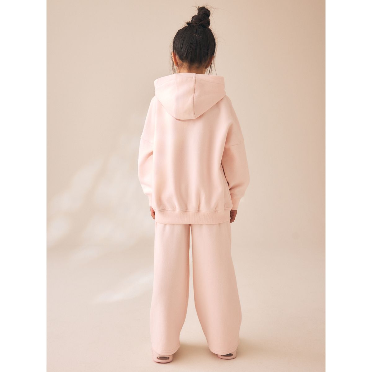 Ensemble pantalon large et sweat à capuche slogan rose pâle, NEXT