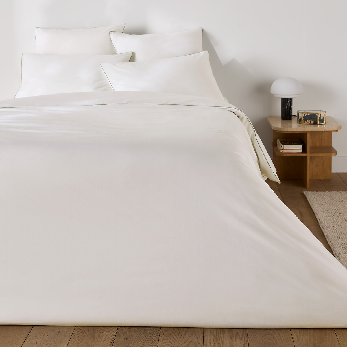 Taie d'oreiller en percale de lyocell et coton, LONA blanc, LA REDOUTE INTERIEURS