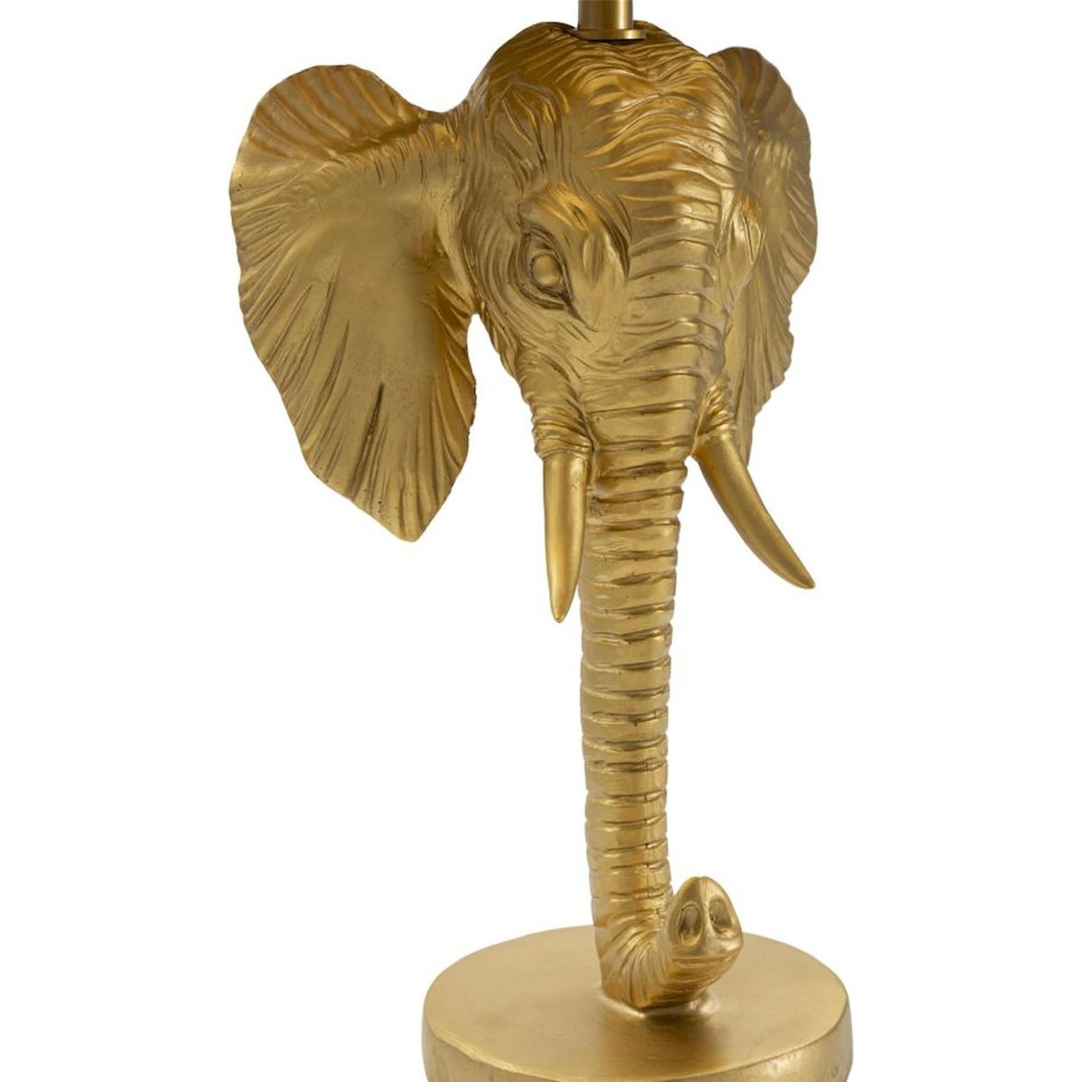 Lampe à poser éléphant socle en fer GLAM doré et noir, RECOLLECTION
