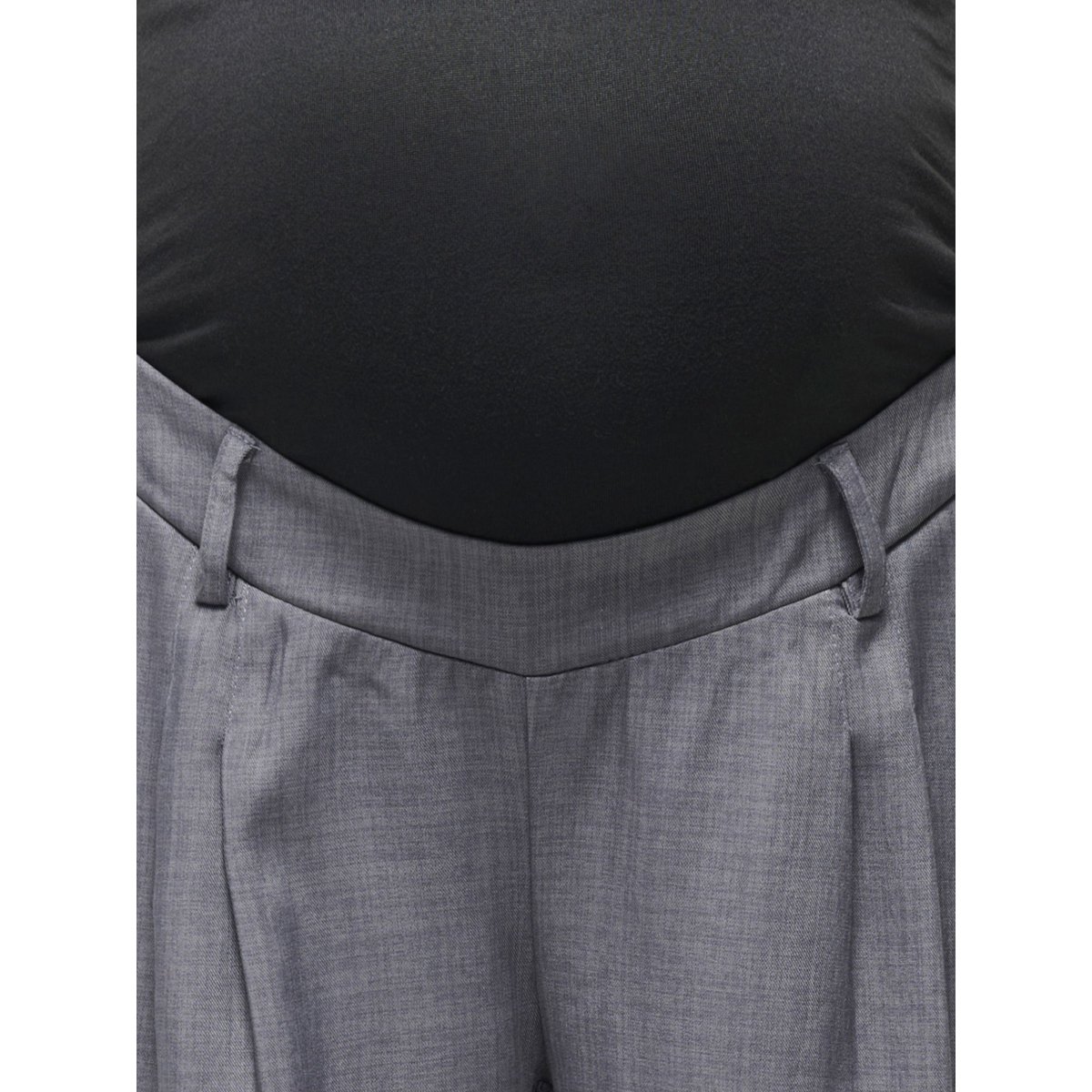 Pantalon À Jambe Large dark grey melange 1, ONLY