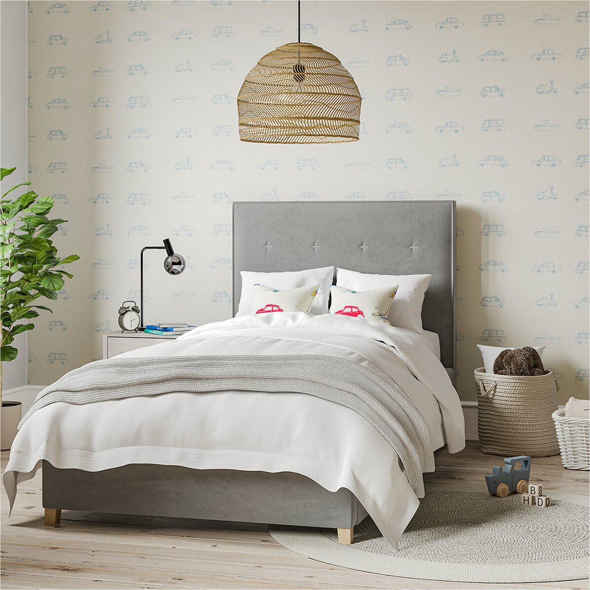 50x1000cm Go Go Retro Wallpaper aqua and white, HARLEQUIN