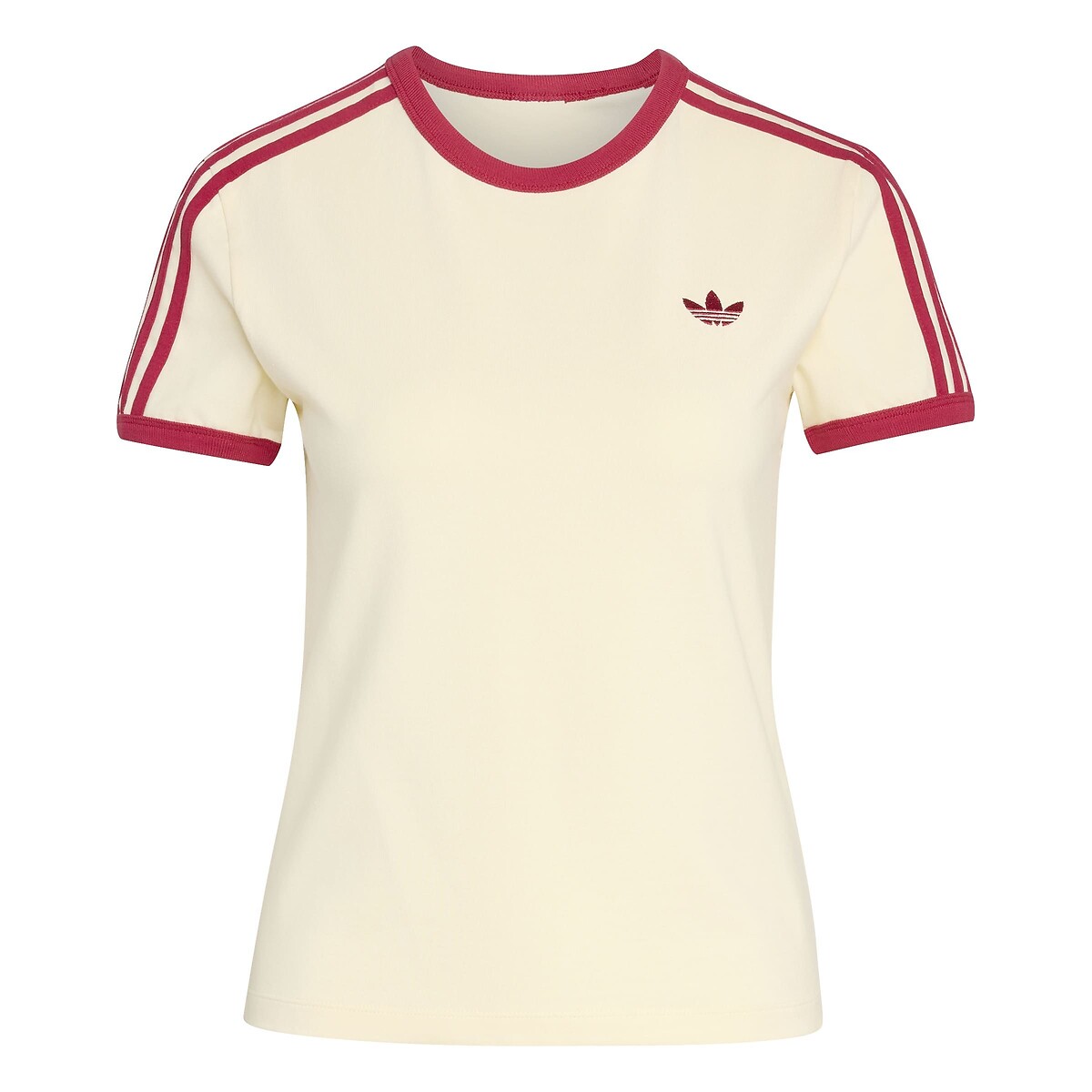 3 Stripes short sleeve t-shirt ecru/red, adidas Originals