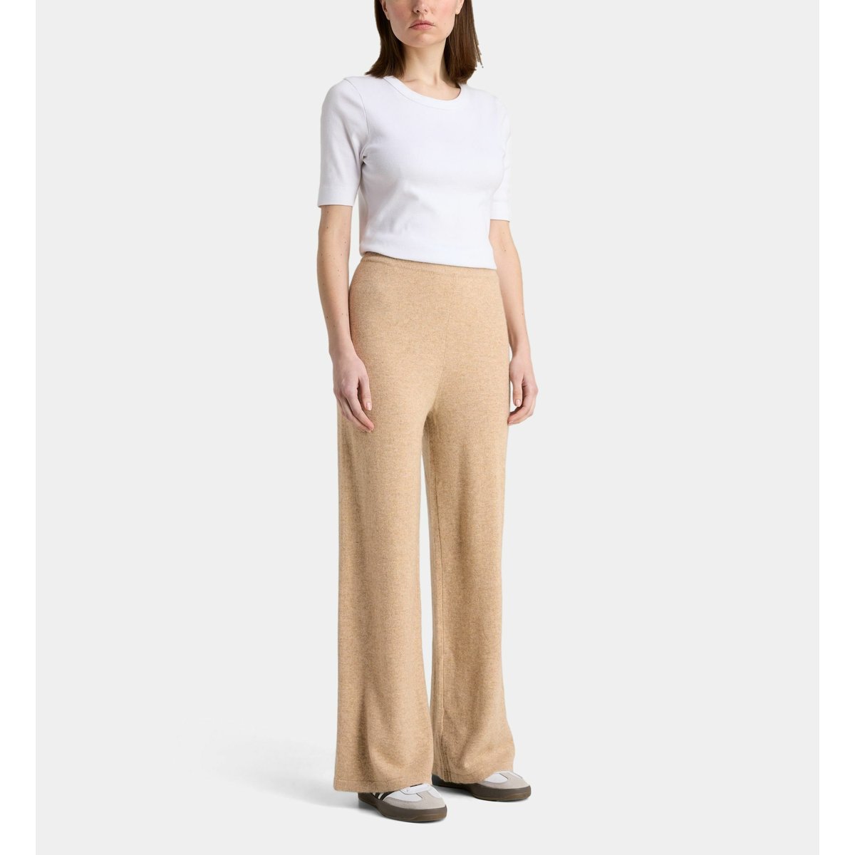 Pantalon large zalcov cachemire beige foncé, GALERIES LAFAYETTE