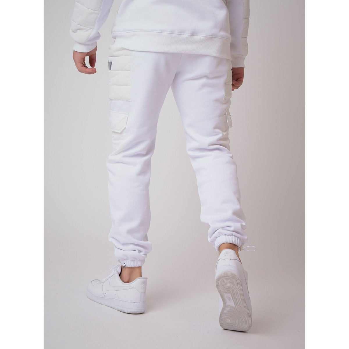 Bas de jogging détails matelassés blanc, PROJECT X