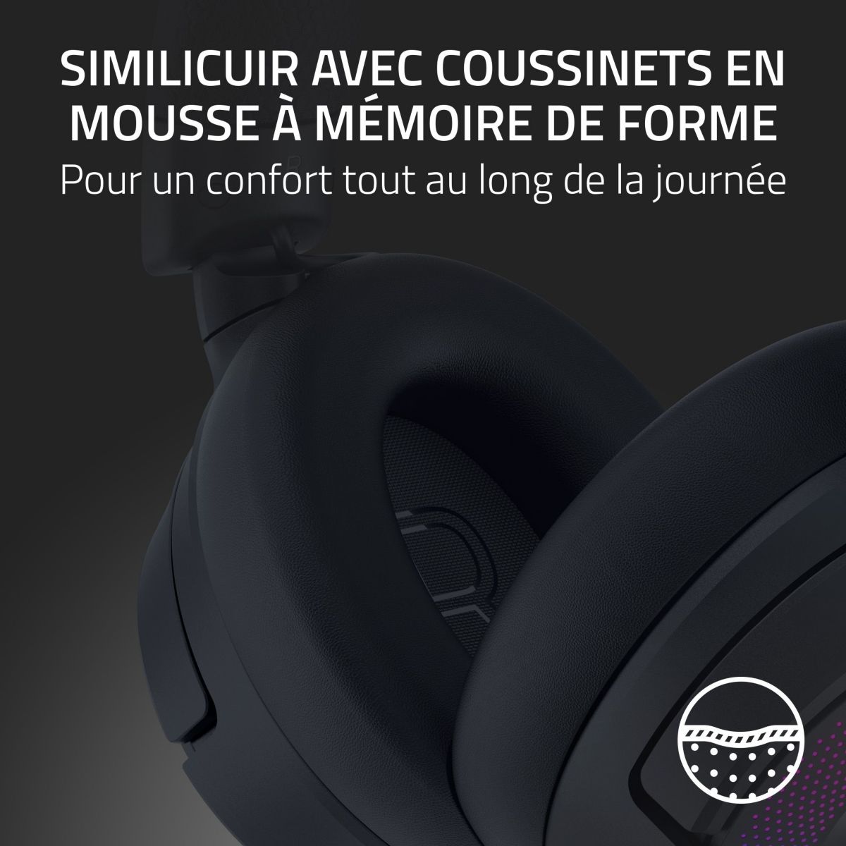 Casque gamer KRAKEN KITTY V3 PRO NOIR couleur unique, RAZER