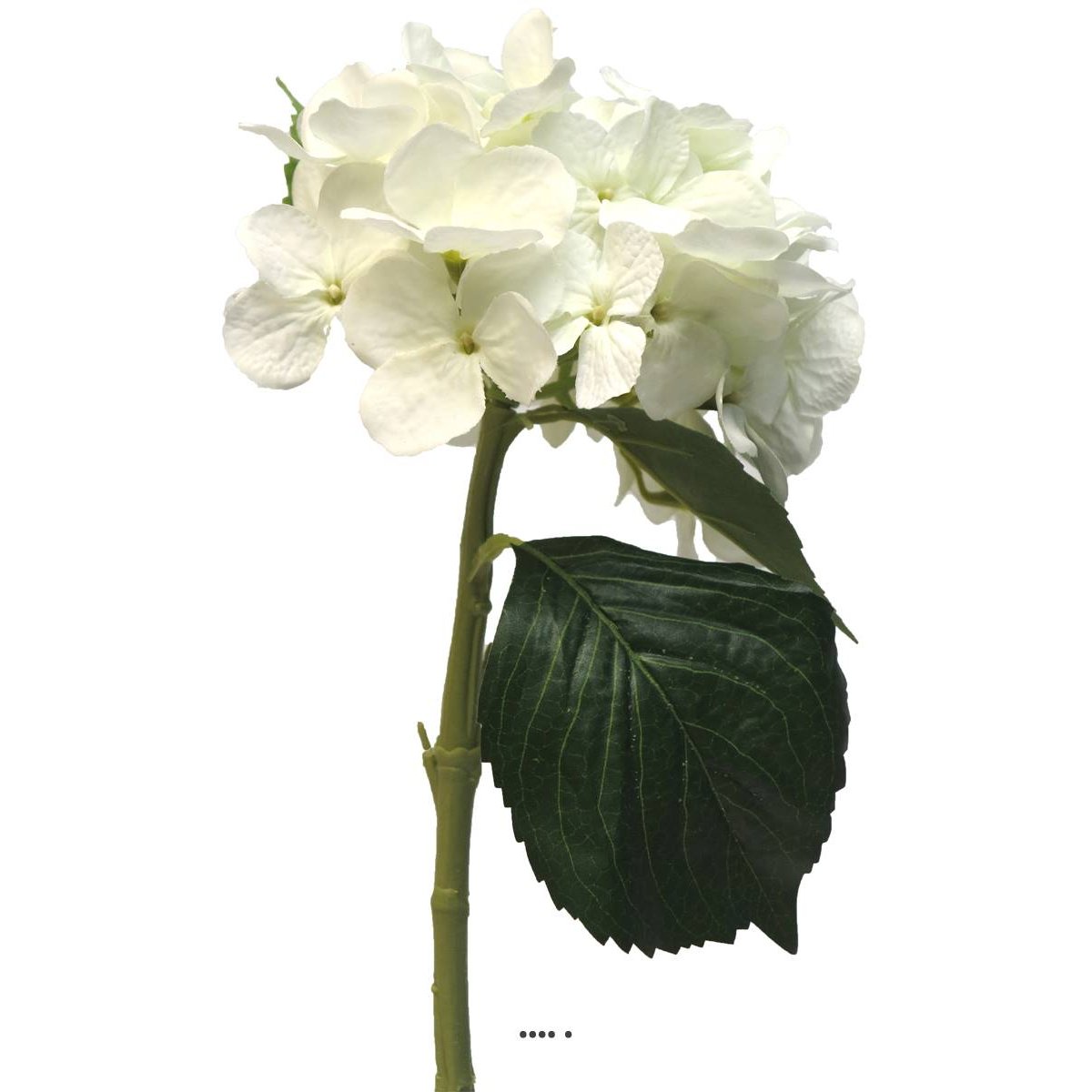 Hortensia artificiel en branche, H 48 cm blanc neige, ARTIFICIELLES