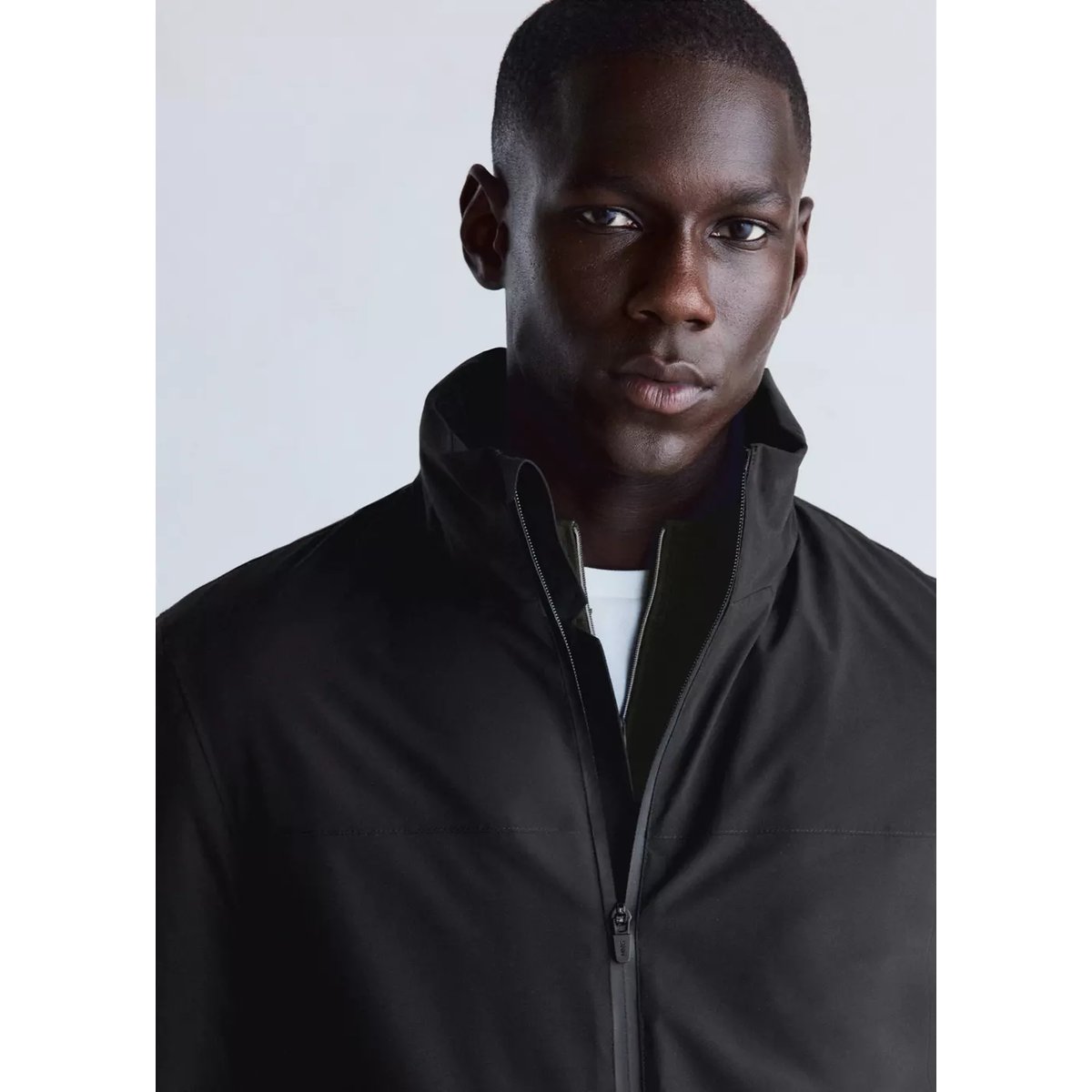 Veste technique avec garnissage imperméable noir, MANGO MAN