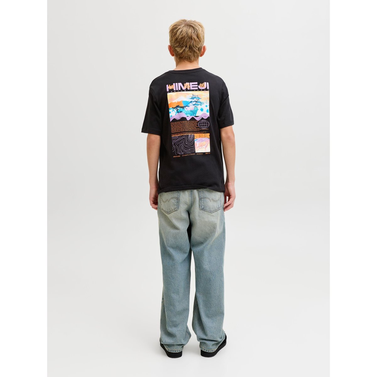 T-Shirt noire - black, JACK & JONES JUNIOR