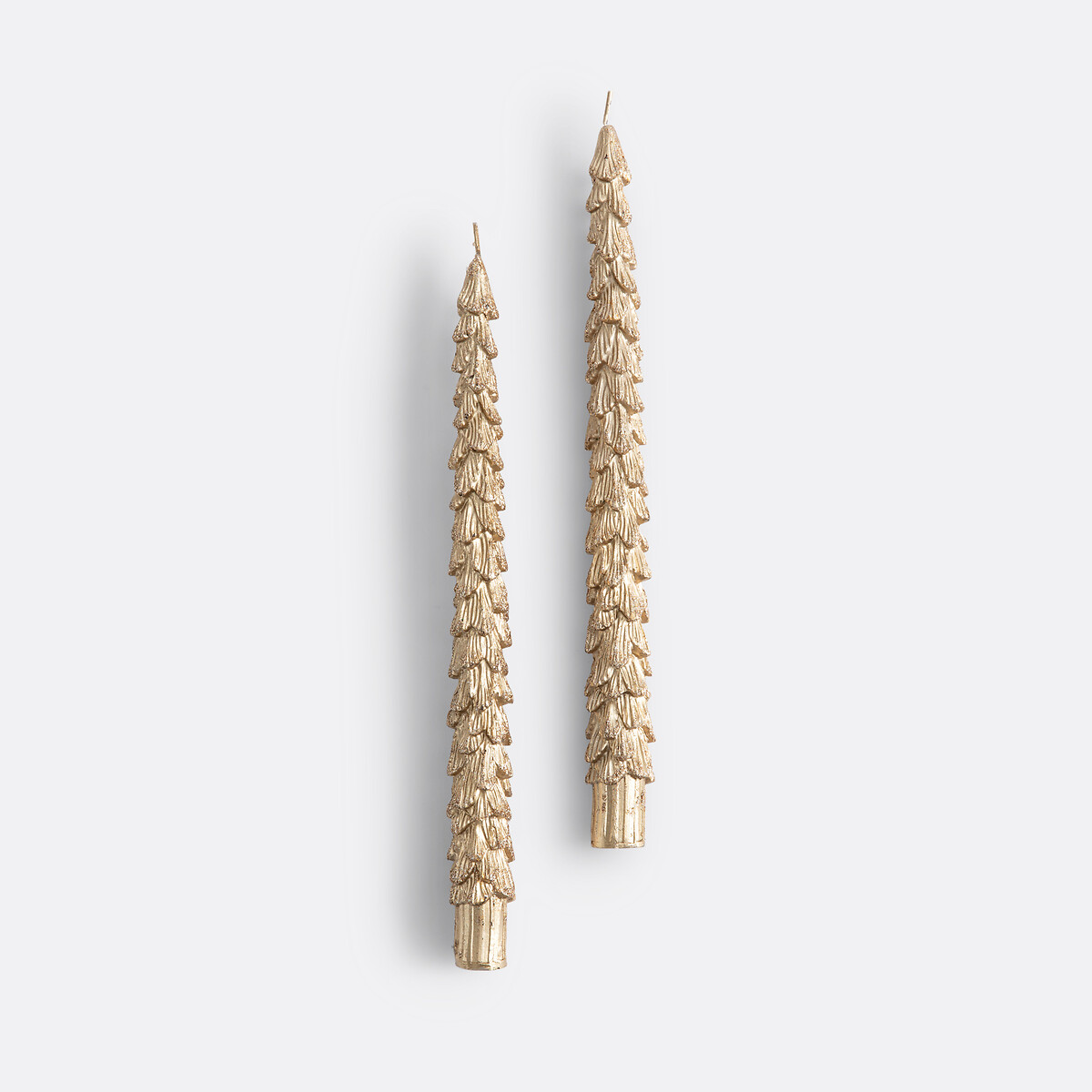 Lote de 2 velas en forma de árbol, Caspar dorado, LA REDOUTE INTERIEURS