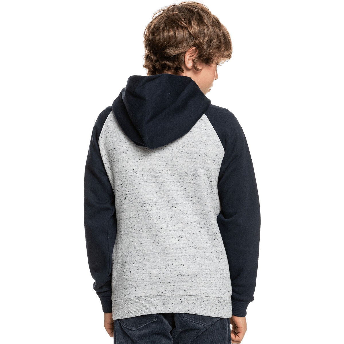 Sweat Zippé À Capuche 8-16 Ans gris + bleu, QUIKSILVER