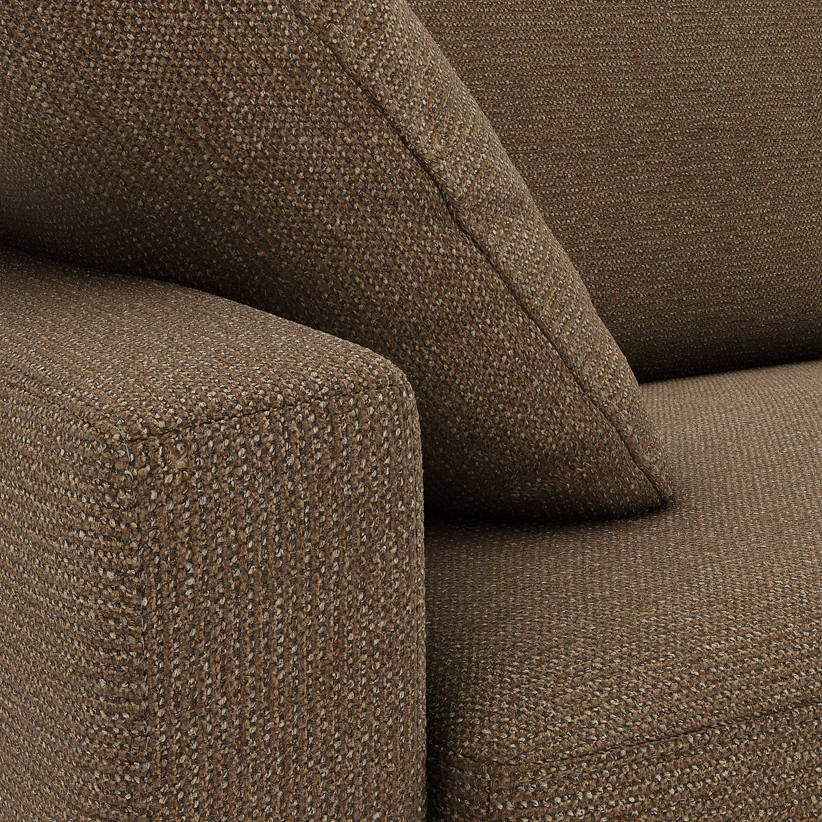Sofá-cama texturizado mesclado, espuma premium HR, Timor caramelo, LA REDOUTE INTERIEURS