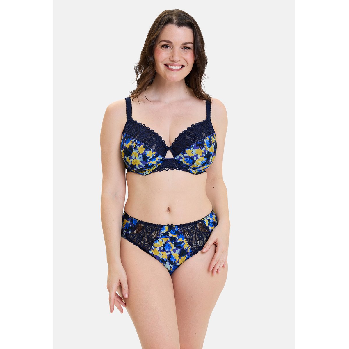 Soutien-gorge CÉLIA fleurs bleues, jaunes, SANS COMPLEXE