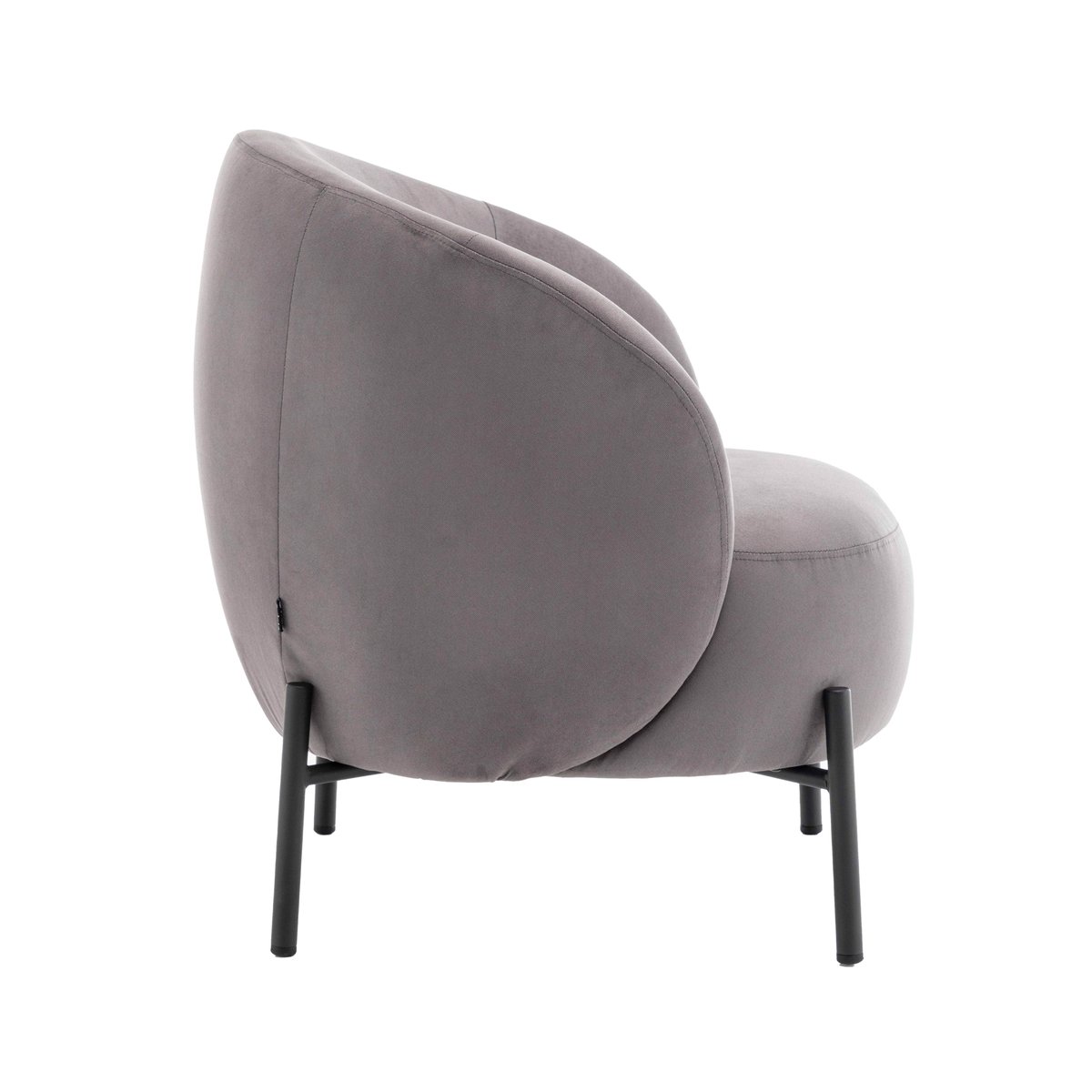 Fauteuil relax en métal et tissu, JUDE gris, OVIALA