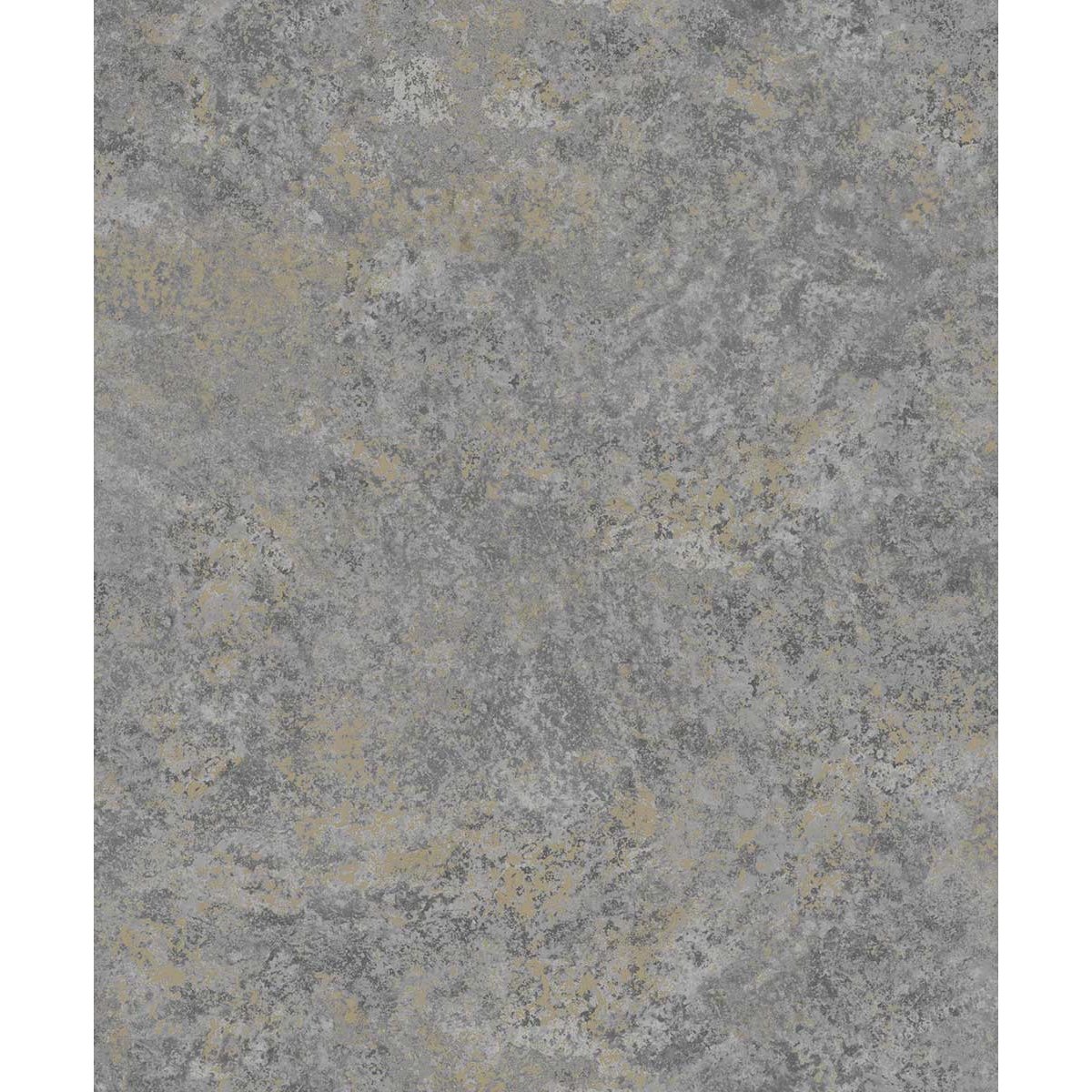 Papier peint effet métal patiné gris anthracite or gris, HEXOA