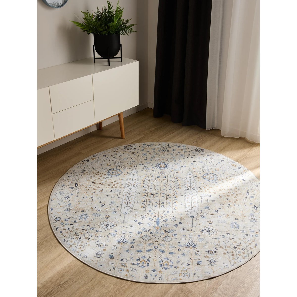 Tapis rond lavables GEORGE beige, BENUTA