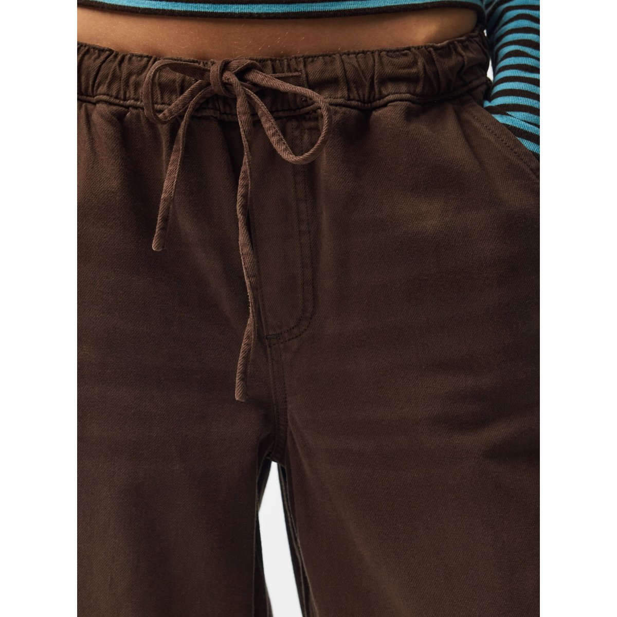 Jeans Barrel marron - hot fudge1, PIECES