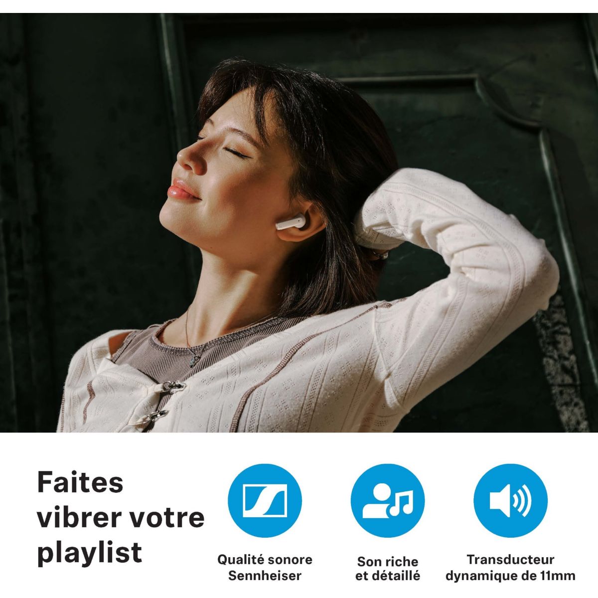 Ecouteurs Accentum Open Noir couleur unique, SENNHEISER