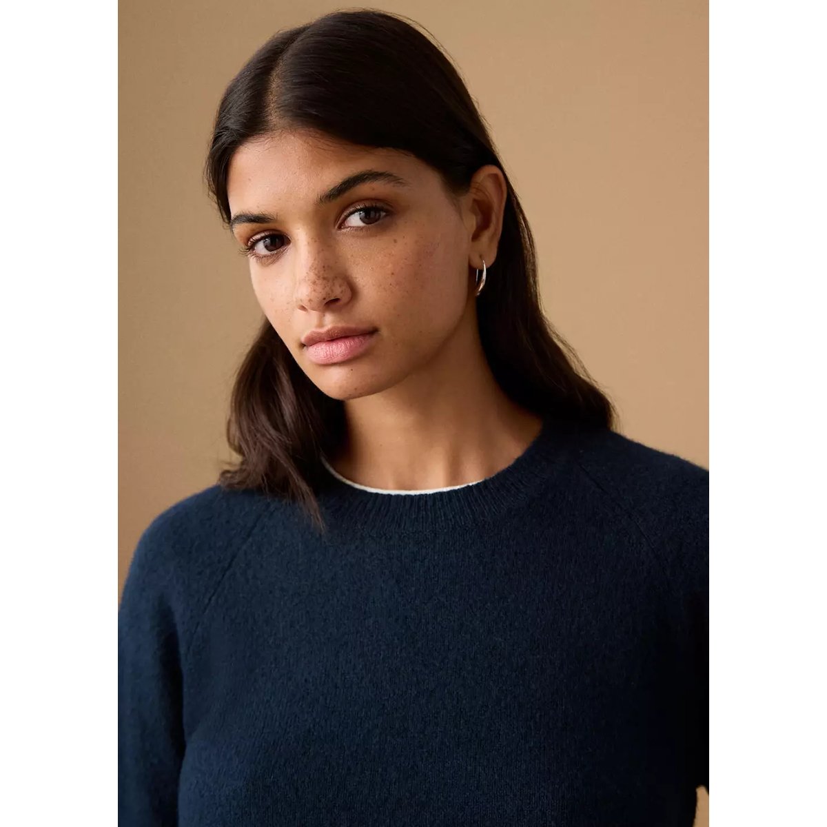 Pull-over maille détail boutons bleu marine, MANGO TEEN