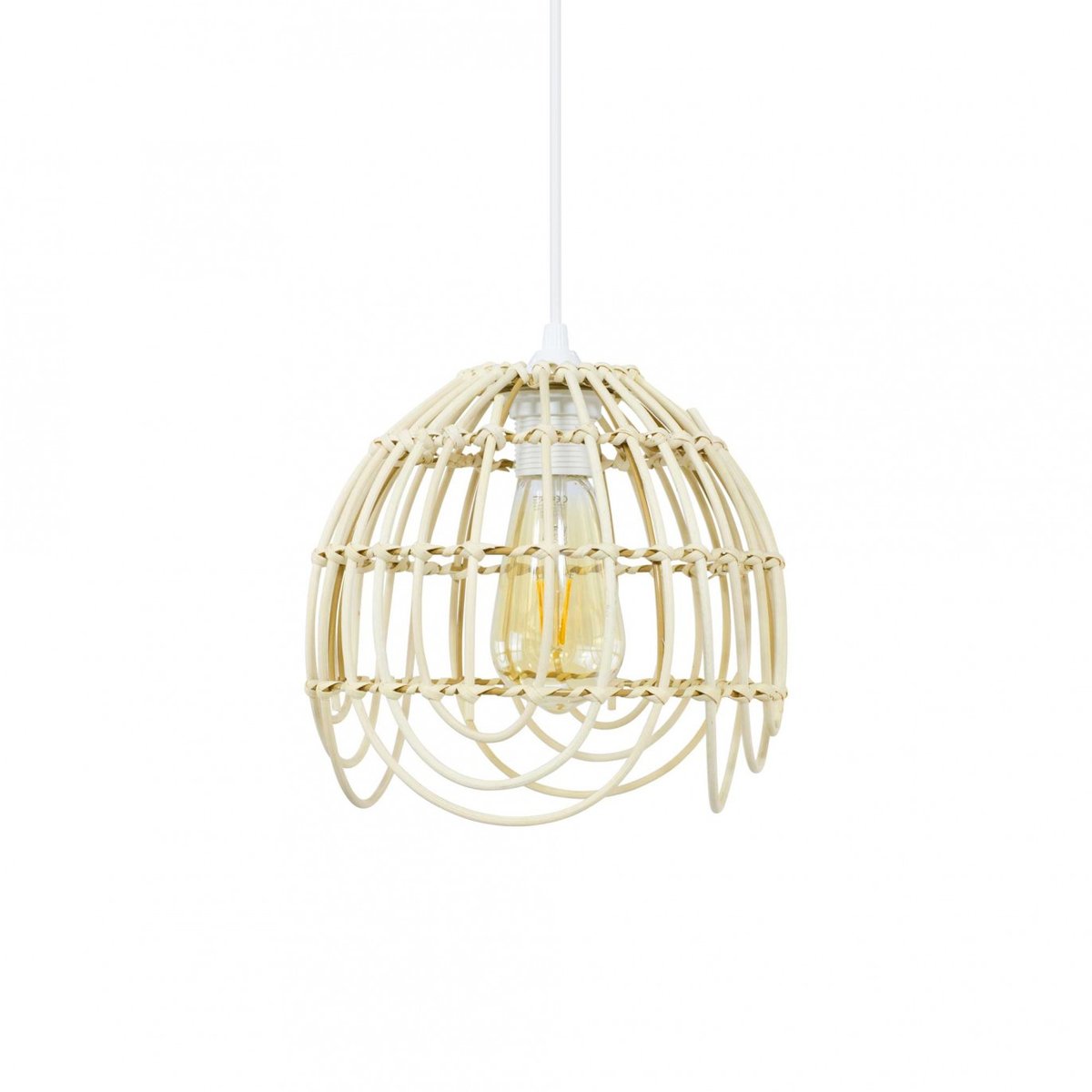 Suspension en rotin petit modèle, PALMITE naturel, C-CREATION
