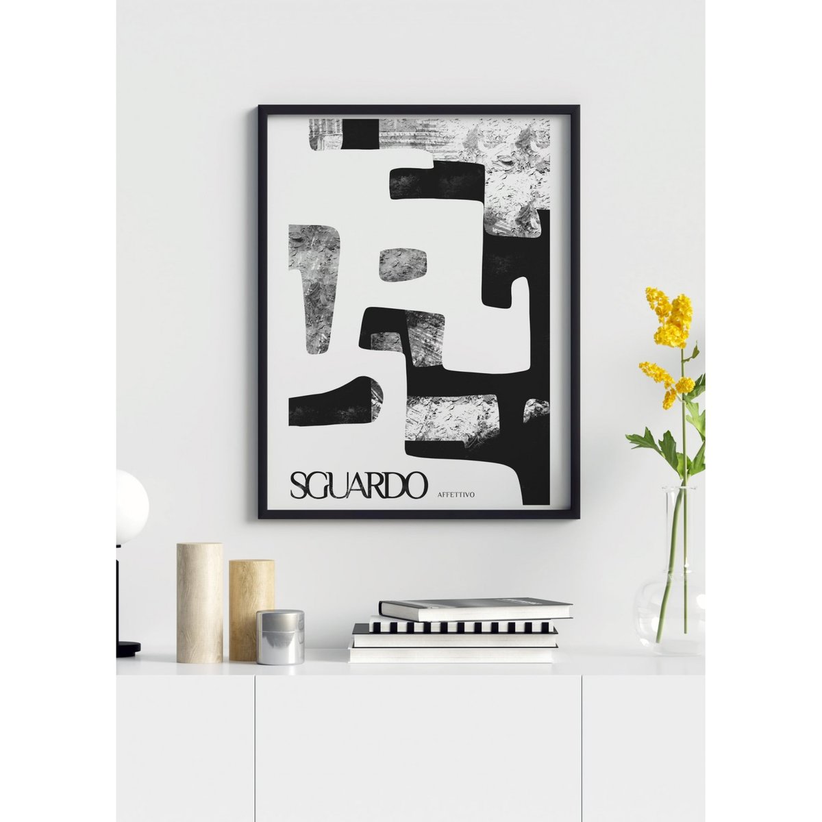 Affiche 'Abstract Sguardo' blanc, L'AFFICHERIE