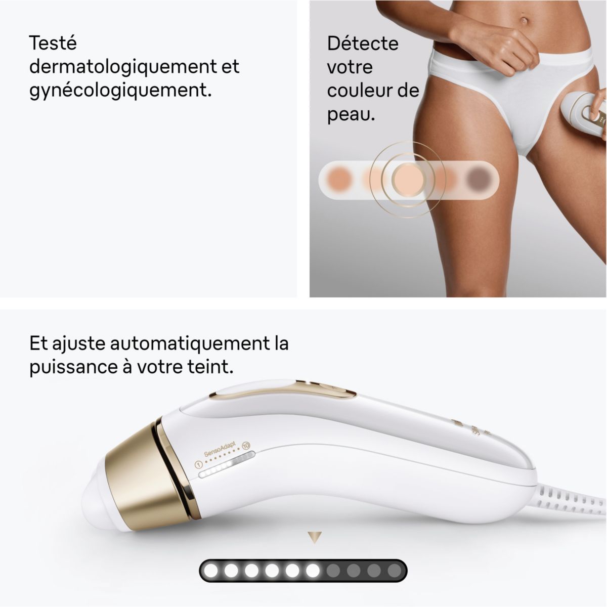 Epilateur lumière pulsée IPL PL5431 4 têtes, 1 rasoir Gillette Venus, pochette couleur unique, BRAUN